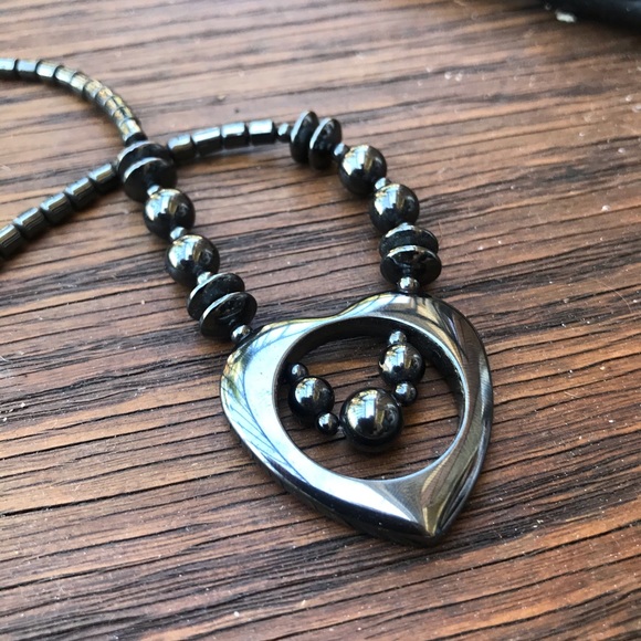 Hematite Heart Necklace - Picture 5 of 16
